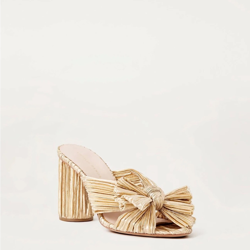 Penny Gold Pleated Bow Heal